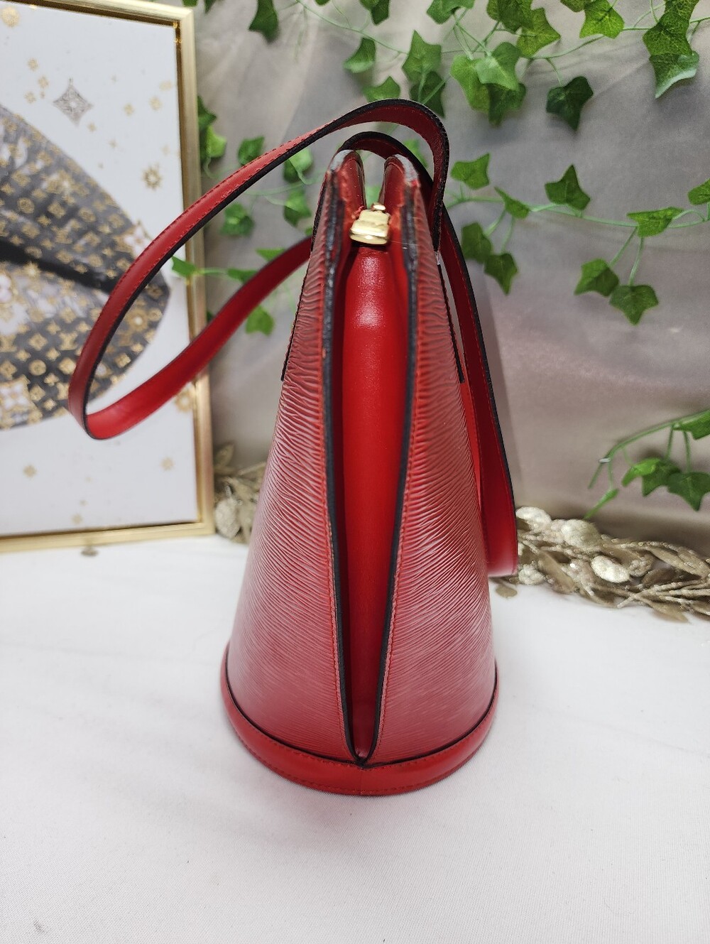 Authentic Louis Vuitton Epi Saint Jacques Castillan Red W/ Dust Bag - Picture 7 of 17